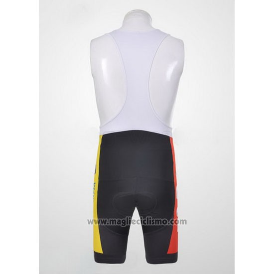 2011 Abbigliamento Ciclismo Omega Pharma Lotto Campione Belga Manica Corta e Salopette